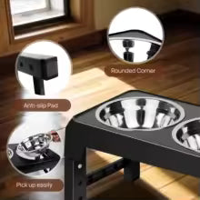 Ciotole rialzate per cani in acciaio Inox