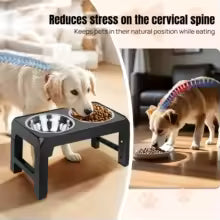 Ciotole rialzate per cani in acciaio Inox