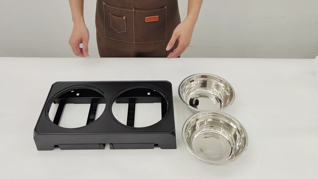 Ciotole rialzate per cani in acciaio Inox