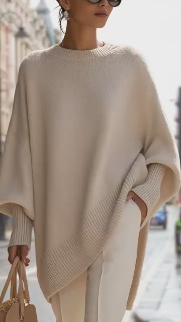 Maglia oversize con spalle scese - Look urbano sofisticato